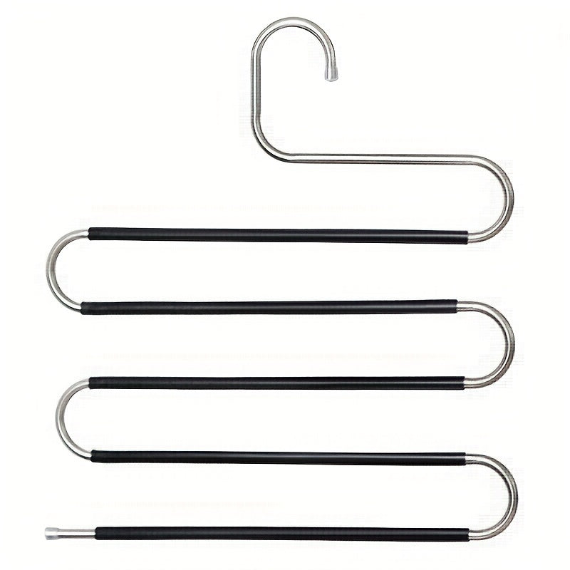 6-Pack Metal Hangers, 14.96in\u002F38cm, Multi-Use Clothes Hangers for Pants, Skirts, Belts, Ties, Scarves, Durable, Space-Saving Storage Organizers