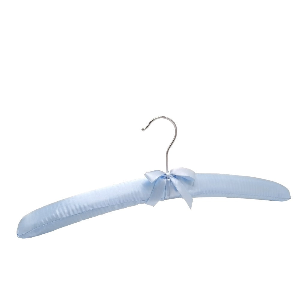 5pcs Satin Padded Clothes Hangers - Non-Slip, Space-Saving Design for Shirts, Dresses & Jackets, 360° Chrome Swivel Hook, Brown Bow Accent, Wrinkle-Free Display Racks